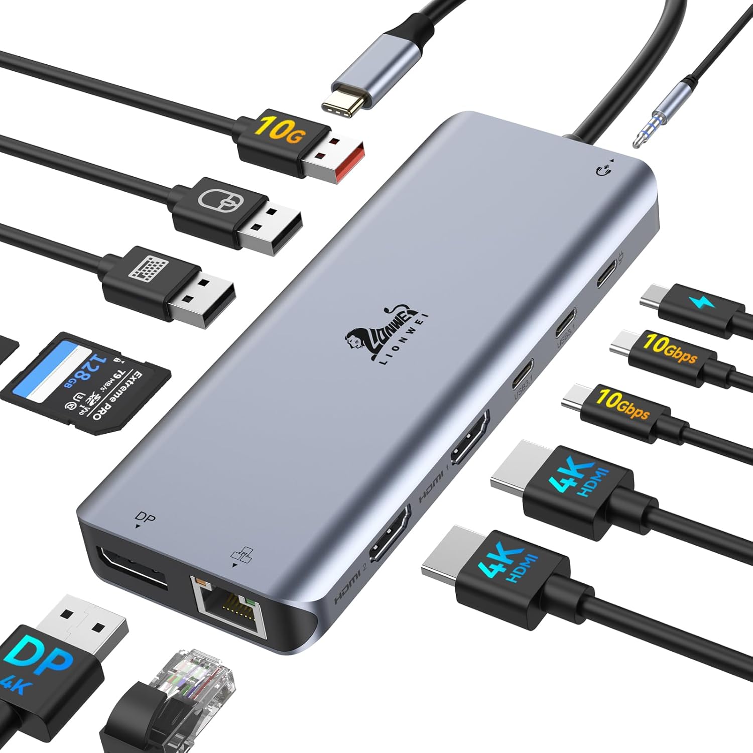 Ultimate Connectivity: LIONWEI 13-in-1 Laptop Dock