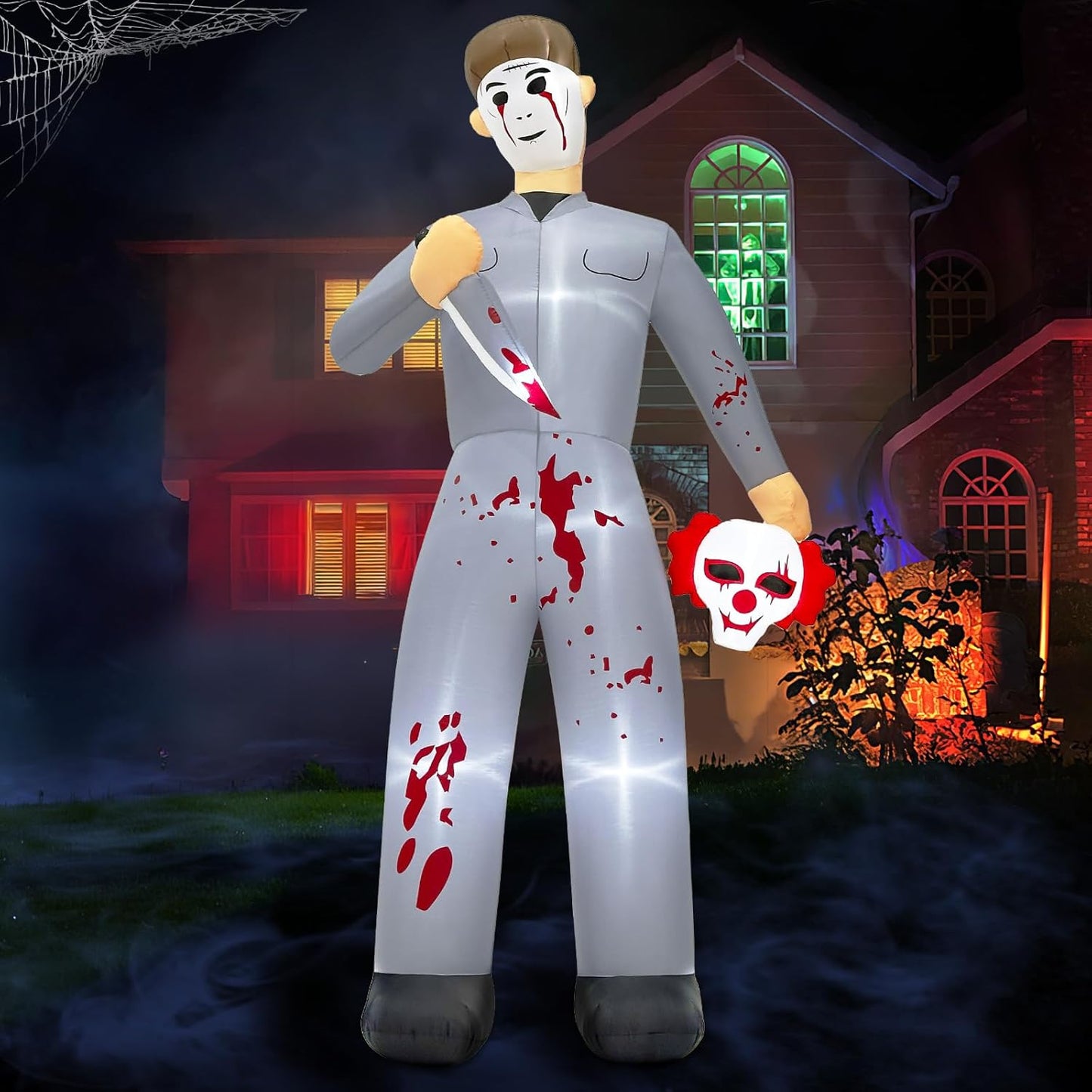 10FT Halloween Inflatable Serial Killer Decor for Spooky Yards