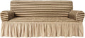 Sofa Slipcover Khaki 3 Seater - Easy Fit, High Stretch Protector