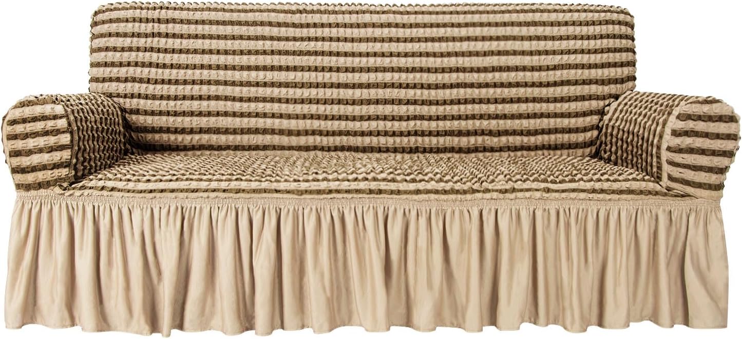 NICEEC Khaki Sofa Slipcover - Durable, Easy Fitted Protector