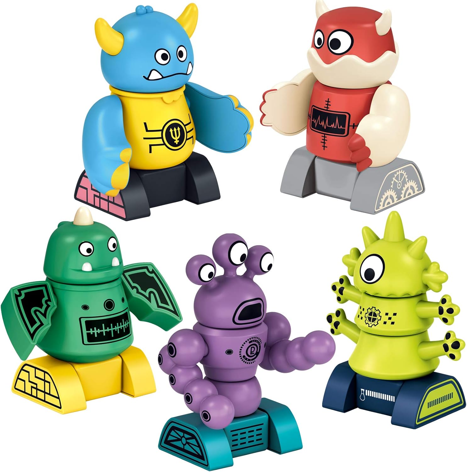 35-Piece Magnetic Robots Set for Kids 3-6, STEM Toy