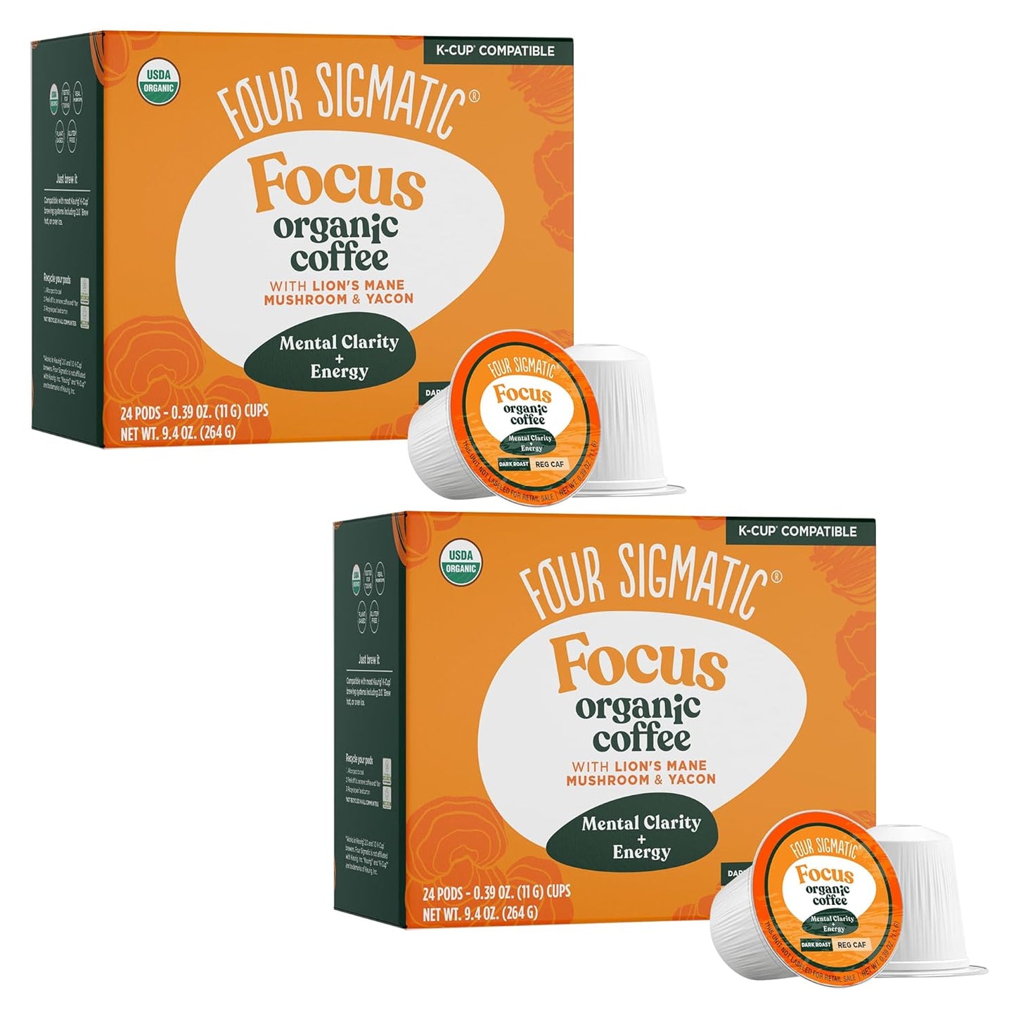 Four Sigmatic Mushroom Coffee K-Cups for Focus and Immune Support