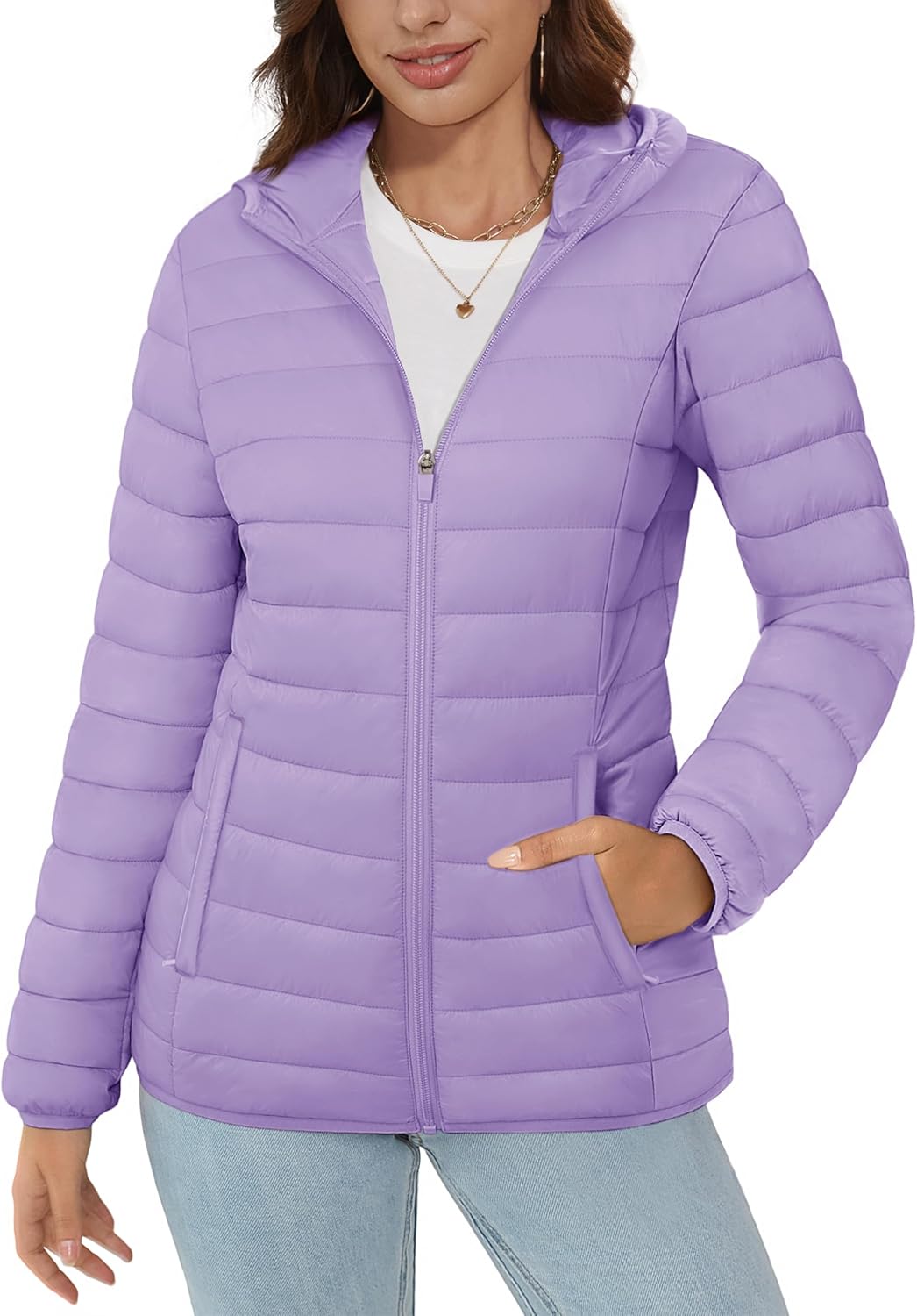 Lightweight Quilted Puffer Jacket for Women - Warm & Stylish