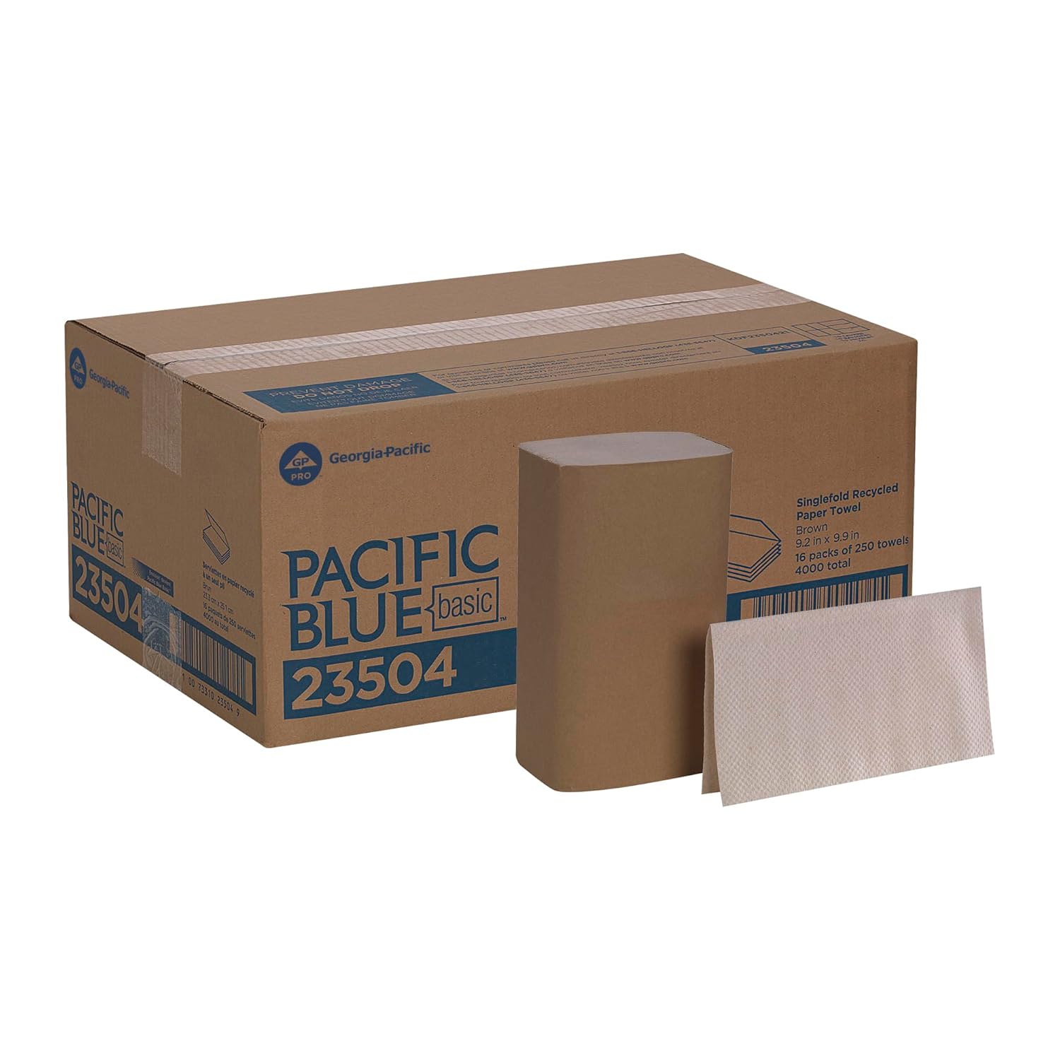 Pacific Blue Basic S-Fold Recycled Paper Towels - 4000 Count