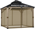 BPS 10 ft x 10 ft Gazebo Mosquito Netting Replacement - 4-Panel Screen