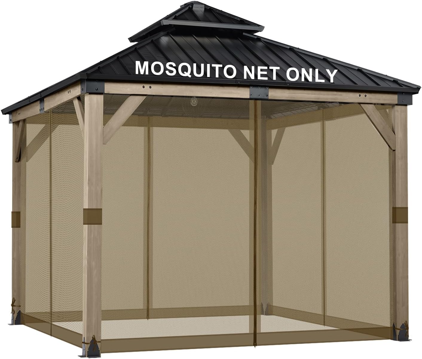 BPS 10ft x 10ft Gazebo Mosquito Netting for Outdoor Protection