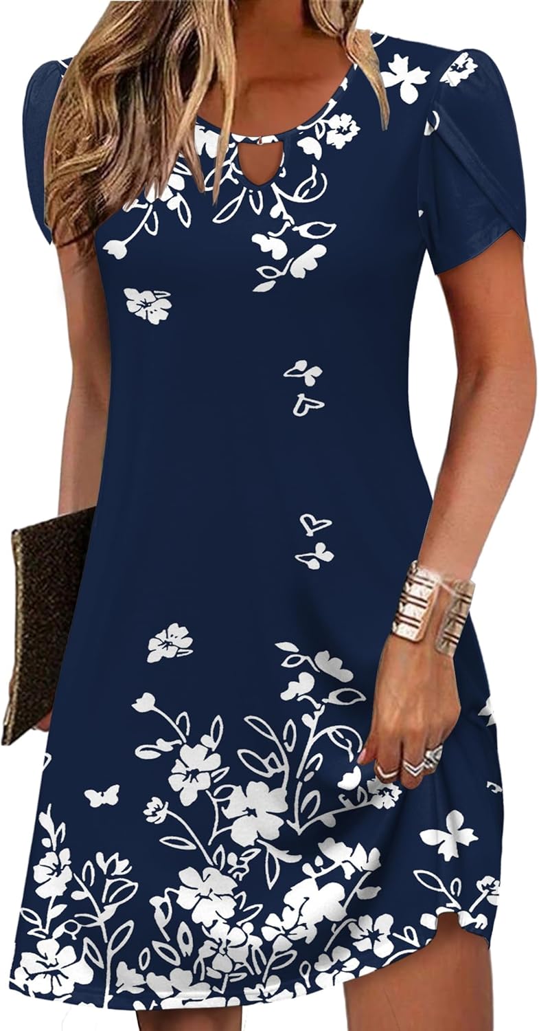 Zeagoo Women's Casual A-Line Dresses with Pockets for Summer