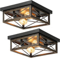 Oil Rubbed Bronze Hallway Light Fixtures Ceiling 2-Pack - Farmhouse