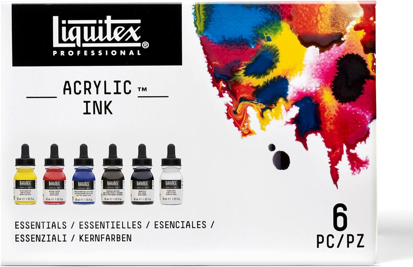 Liquitex Professional Acrylic Ink Essential Color Set of 6
