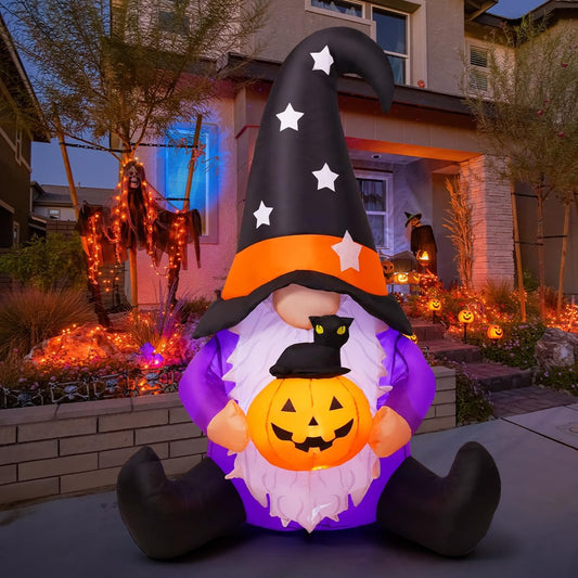 GOOSH 5 FT Halloween Gnomes Inflatables for Outdoor Fun