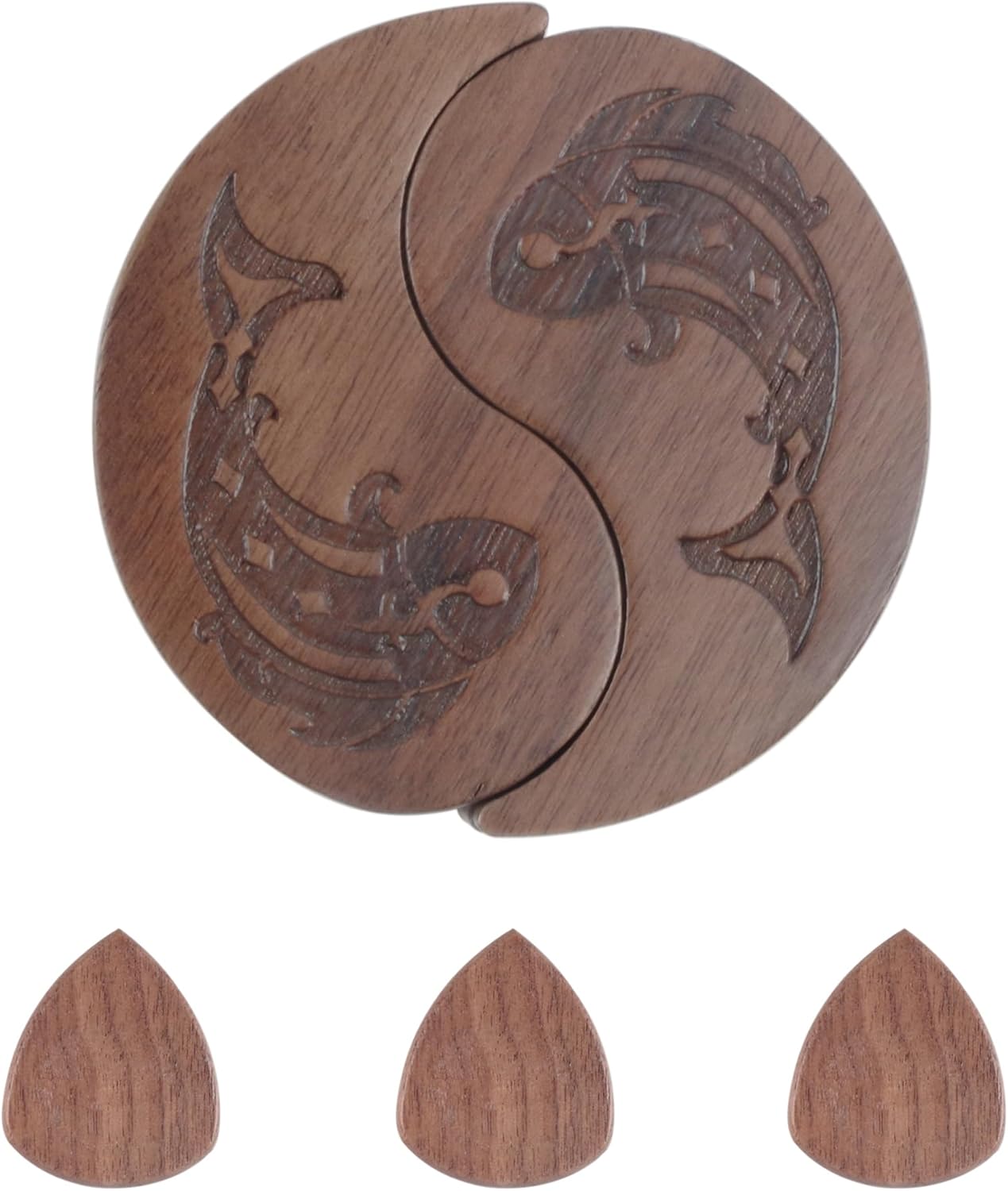 Rockhouse Walnut Guitar Pick Holder Set