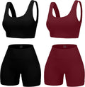 comfortable 4 piece seamless yoga set for women with high waist fit