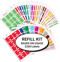 Alphabet Labels for File Folders A to Z Refill Kit - 2200 Labels