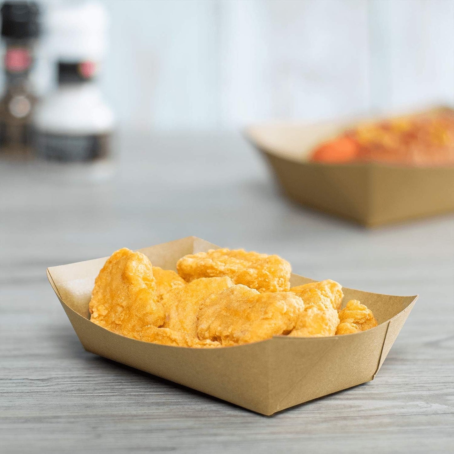 Karat FP-FT200K Kraft Paper Food Serving Tray for Appetizers