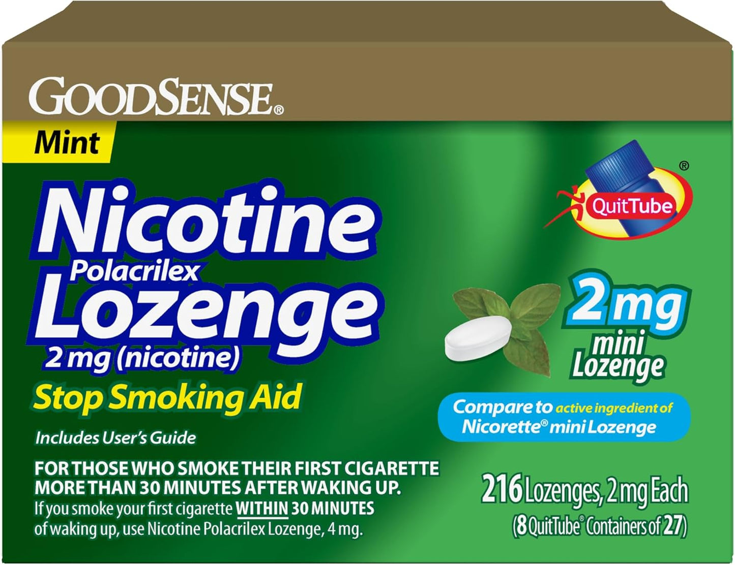 GoodSense Mini Nicotine Polacrilex Lozenge for Smoking Cessation