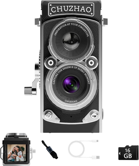 Retro Style Mini Camera with 1080P FHD - Ideal for Vlogging!
