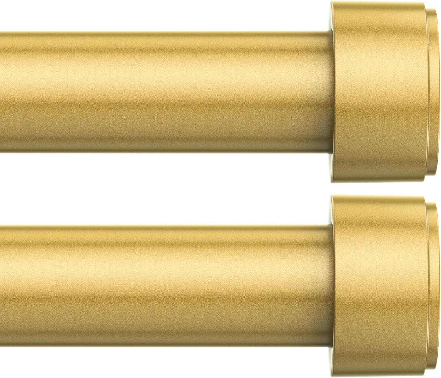Adjustable Flash Gold Curtain Rod Set for Windows 32-144 Inch