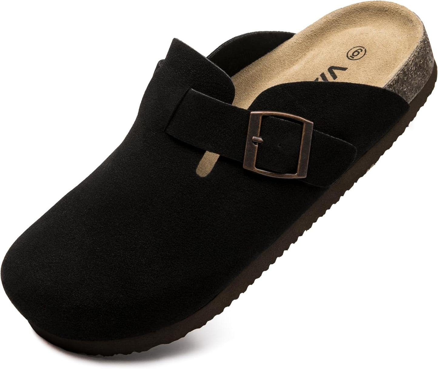 Suede Clogs Potato Shoes with Cork Footbed for Comfort and Style