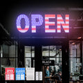 LED Open Signs for Business 30in x 10in - Ultra Bright US Flag Design