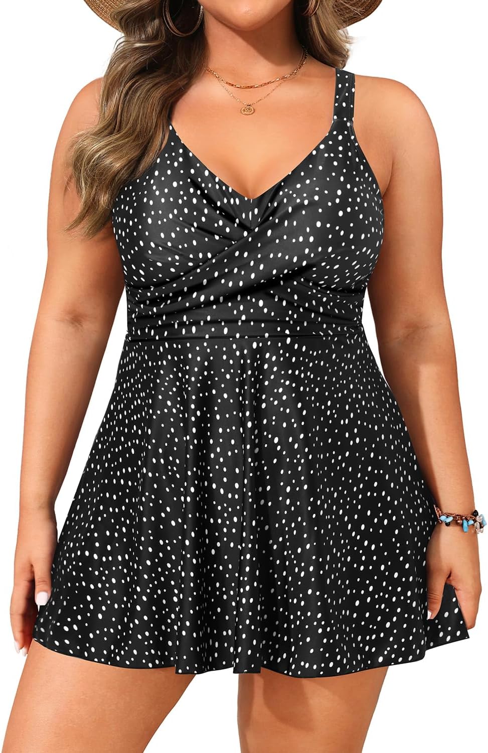 Aqua Eve Plus Size Swim Dress - Stylish Two Piece Tankini