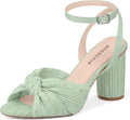 Bow Knot Heeled Sandals Chunky Block Heel - Comfortable Wedding Heels