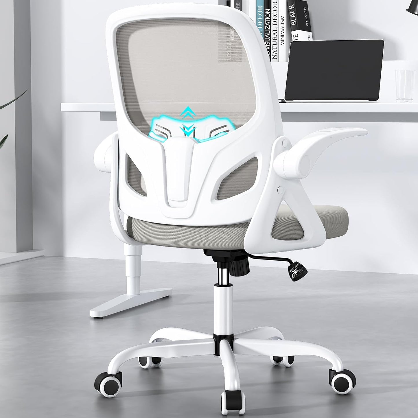 Home Desk Chair with Supportive Lumbar and Breathable Mesh