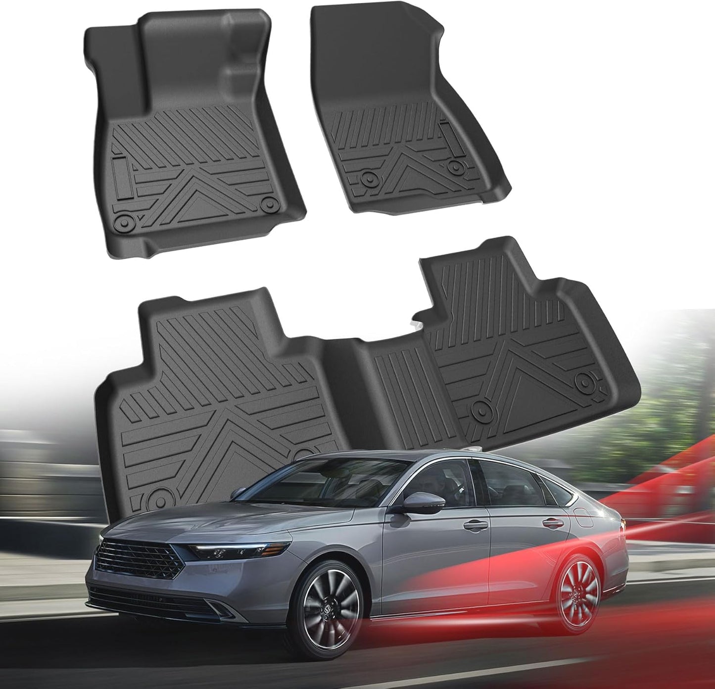Custom Carbon Fiber Floor Mats for Honda Accord 2023-2026