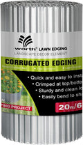 Worth Narrow-Corrugated Landscape Edging 10in x 20ft - Flexible Steel