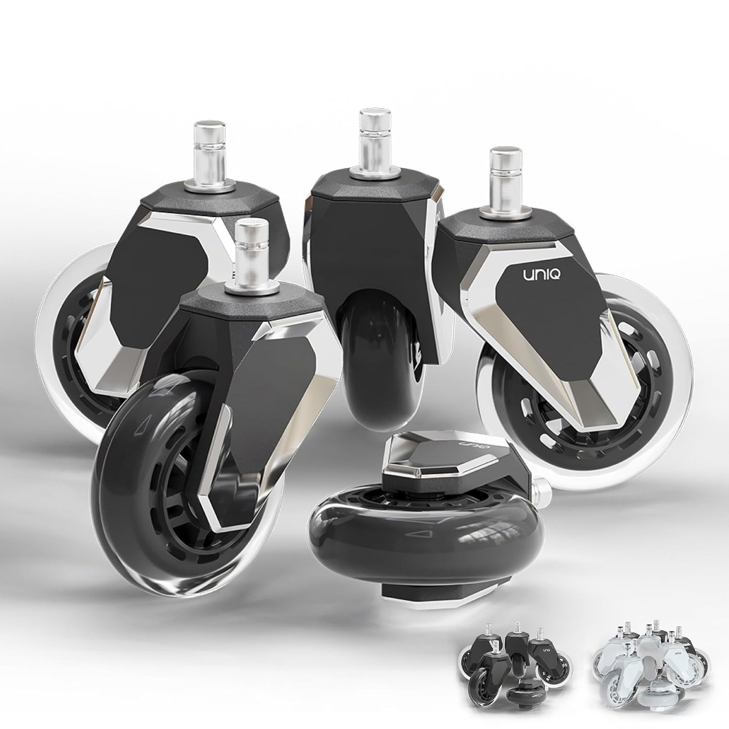 Premium Noise-Free Office Chair Wheels - Set of 5
