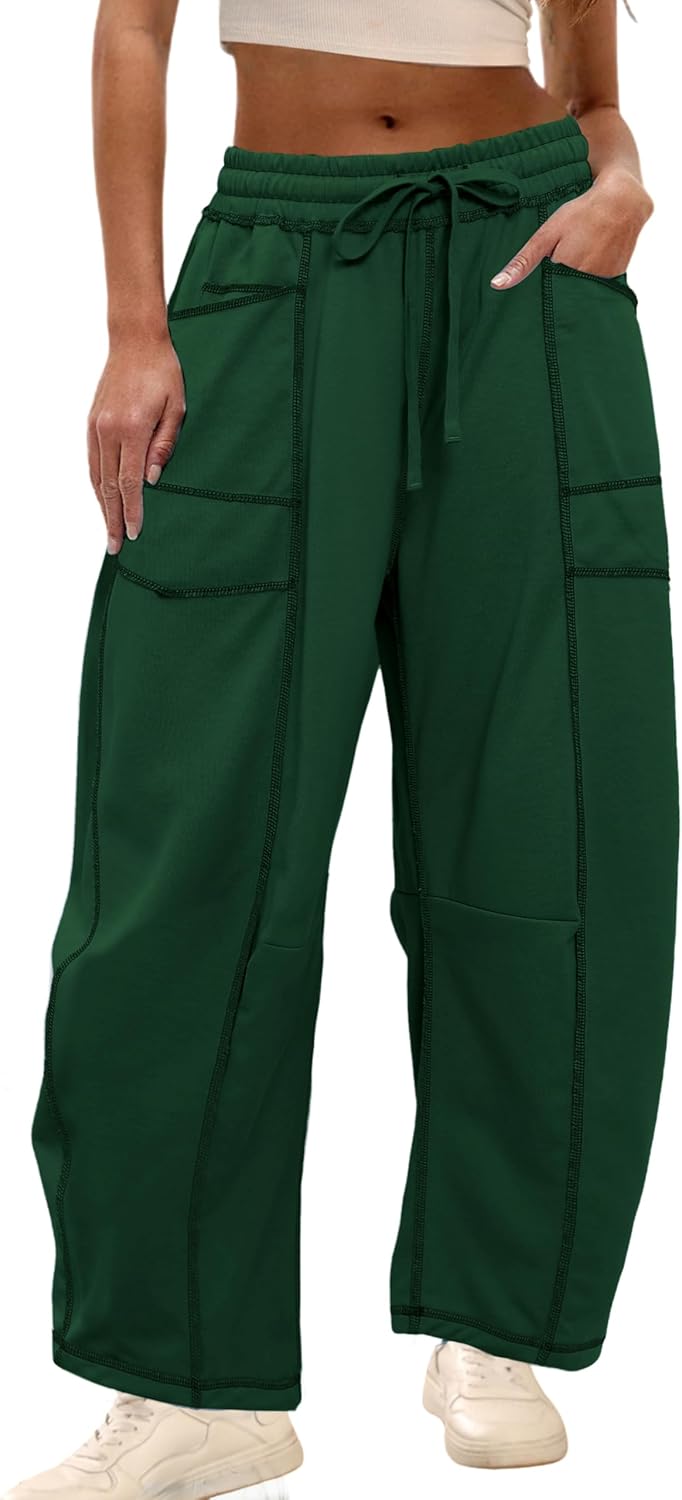 Athlisan Womens Baggy Barrel Pants for Ultimate Comfort