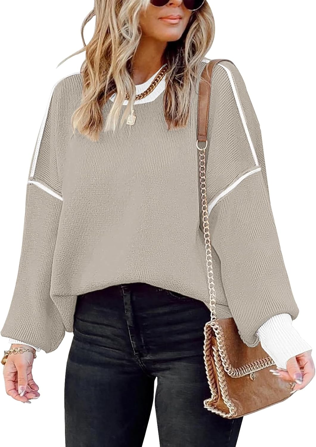 ETCYY Womens Oversized Sweaters for Trendy Fall Fashion