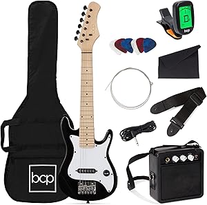 30in Kids Electric Guitar Beginner Kit with Amplifier and Accessories