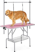46in Pet Grooming Table for Large Dogs - Adjustable, Foldable, Stable