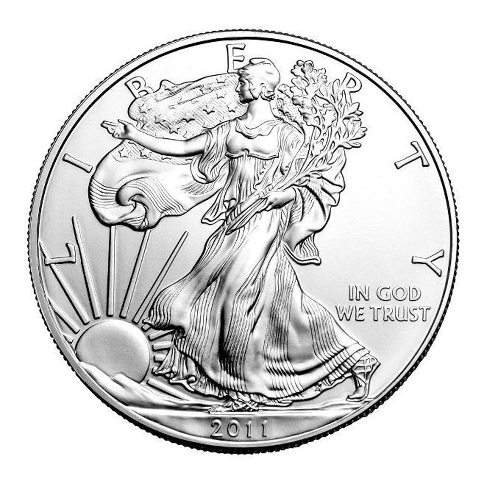 2011 Silver Eagle with Airtight Holder - Brilliant Uncirculated Coin