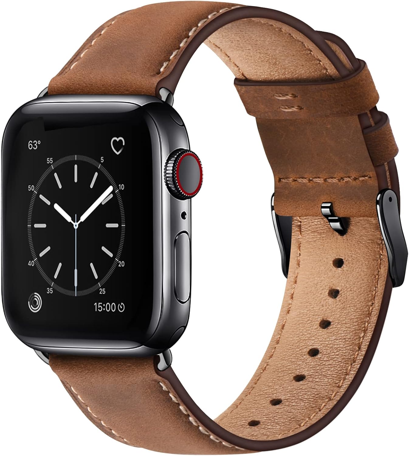 SUNFWR Genuine Leather Apple Watch Band - Stylish Replacement Strap 