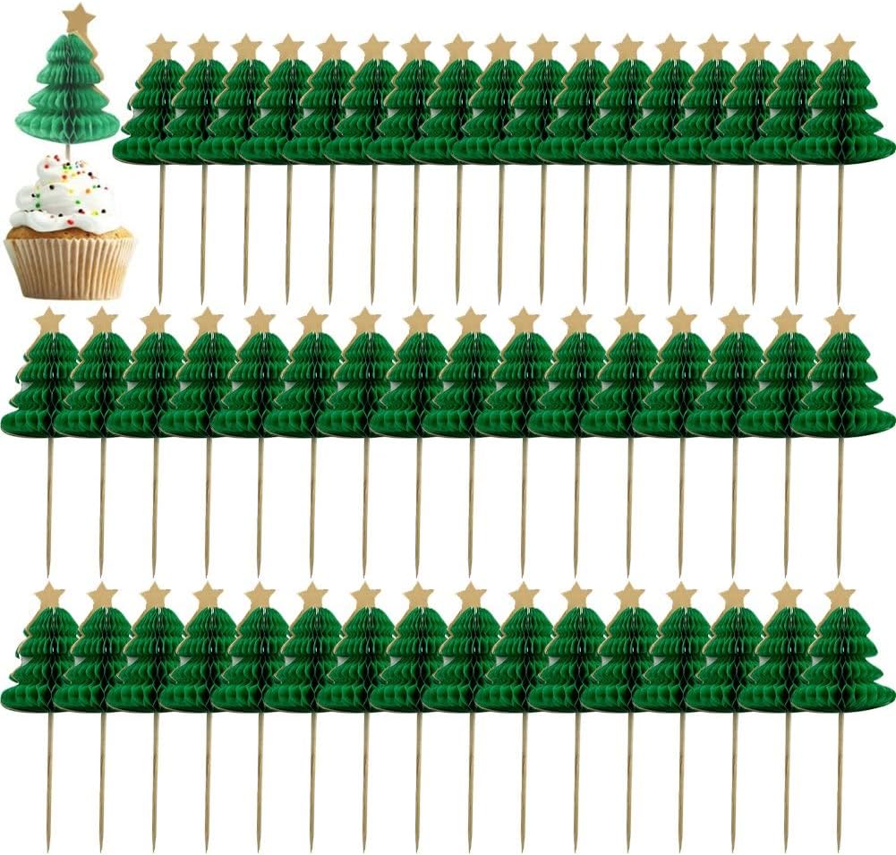 Keuyeo 3D Christmas Tree Picks | Festive Party Decor