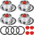 CheeMuii 343-4009 Trailer Hub Cap Set with Gaskets and Plugs