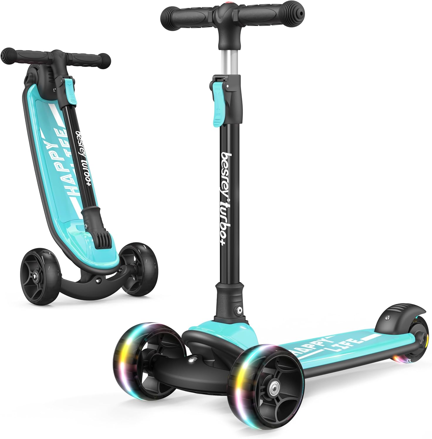 Besrey Kick Scooter for Kids Ages 3-10 with Adjustable Height