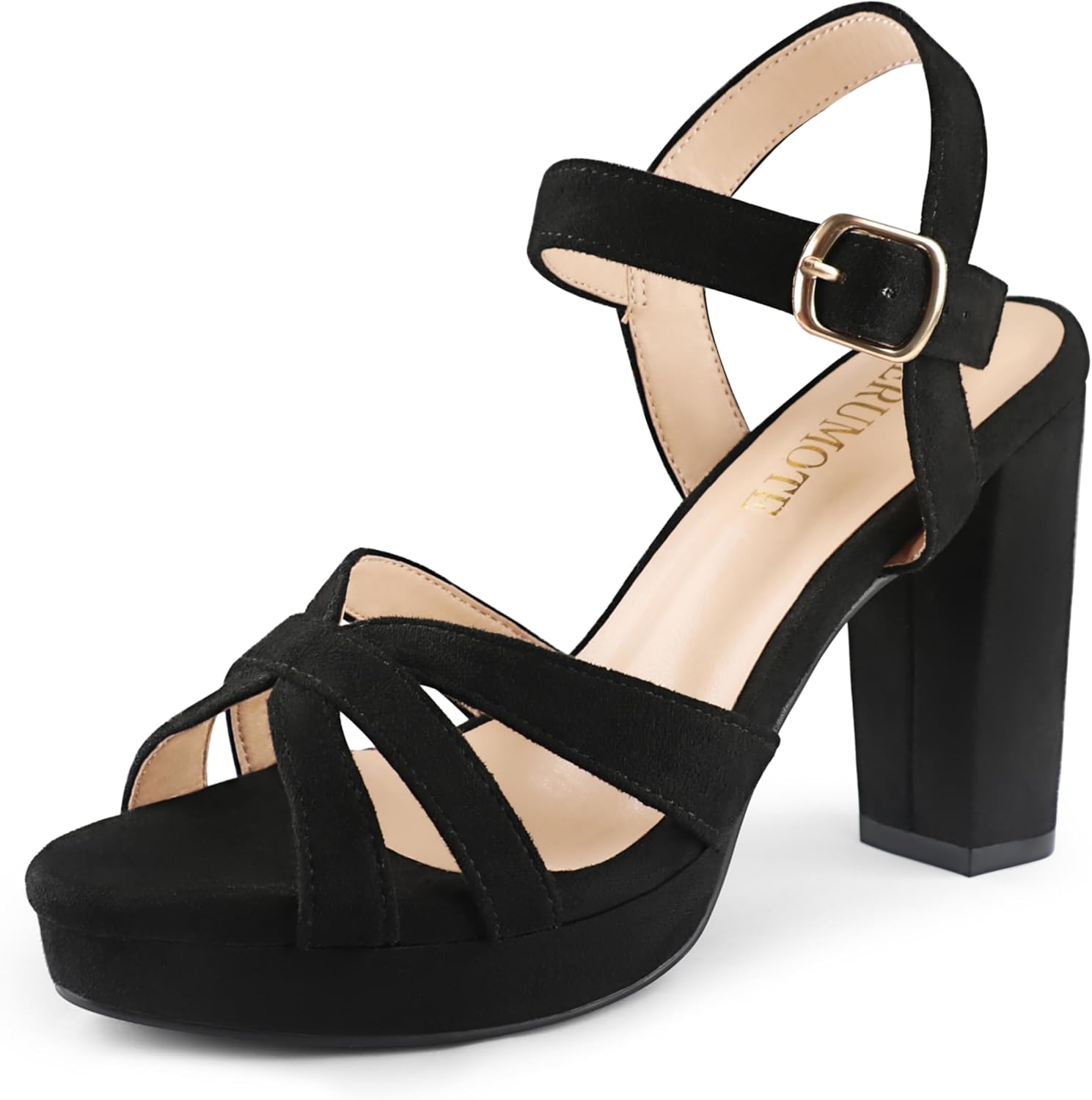 MERUMOTE Women's Open Toe Chunky High Heels for Every Occasion