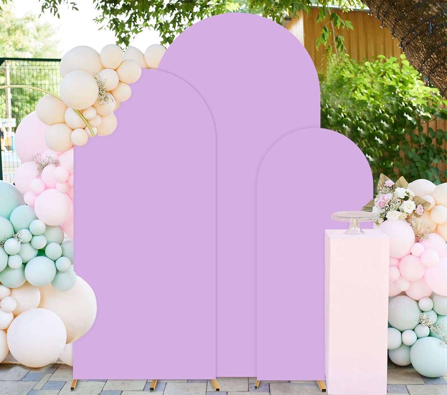 Lavender Arch Covers Set of 3 for Wedding and Party Decor