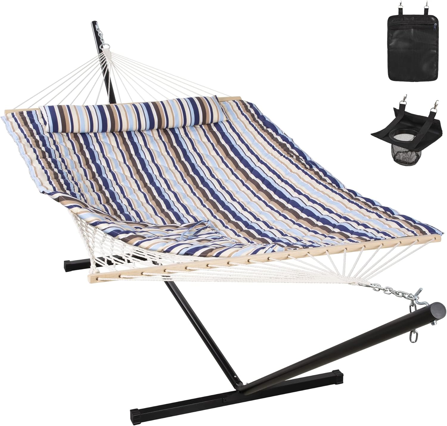 Outdoor Double Hammock with Stand for Relaxation and Comfort