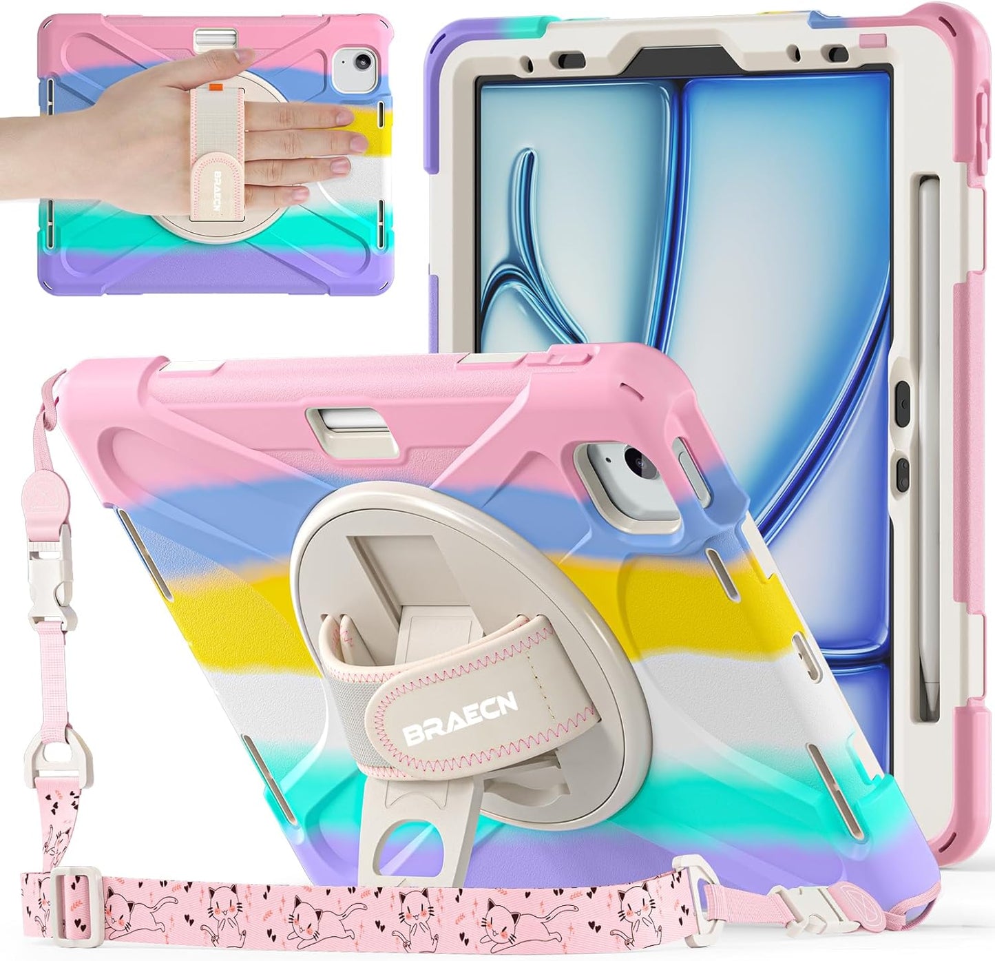 Shockproof Protective Case for iPad Air 11 inch with Stand