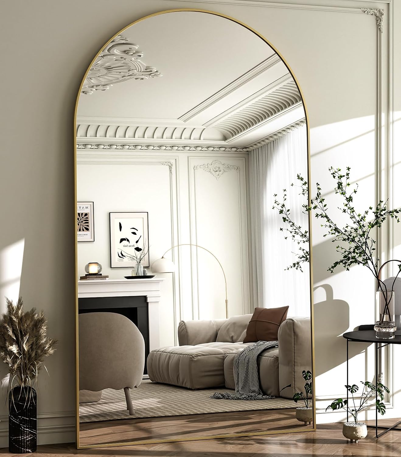 HARRITPURE Oversized Arched Full Length Mirror for Any Room