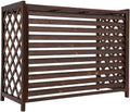 Outdoor Louvered Wood Air Conditioner Cover