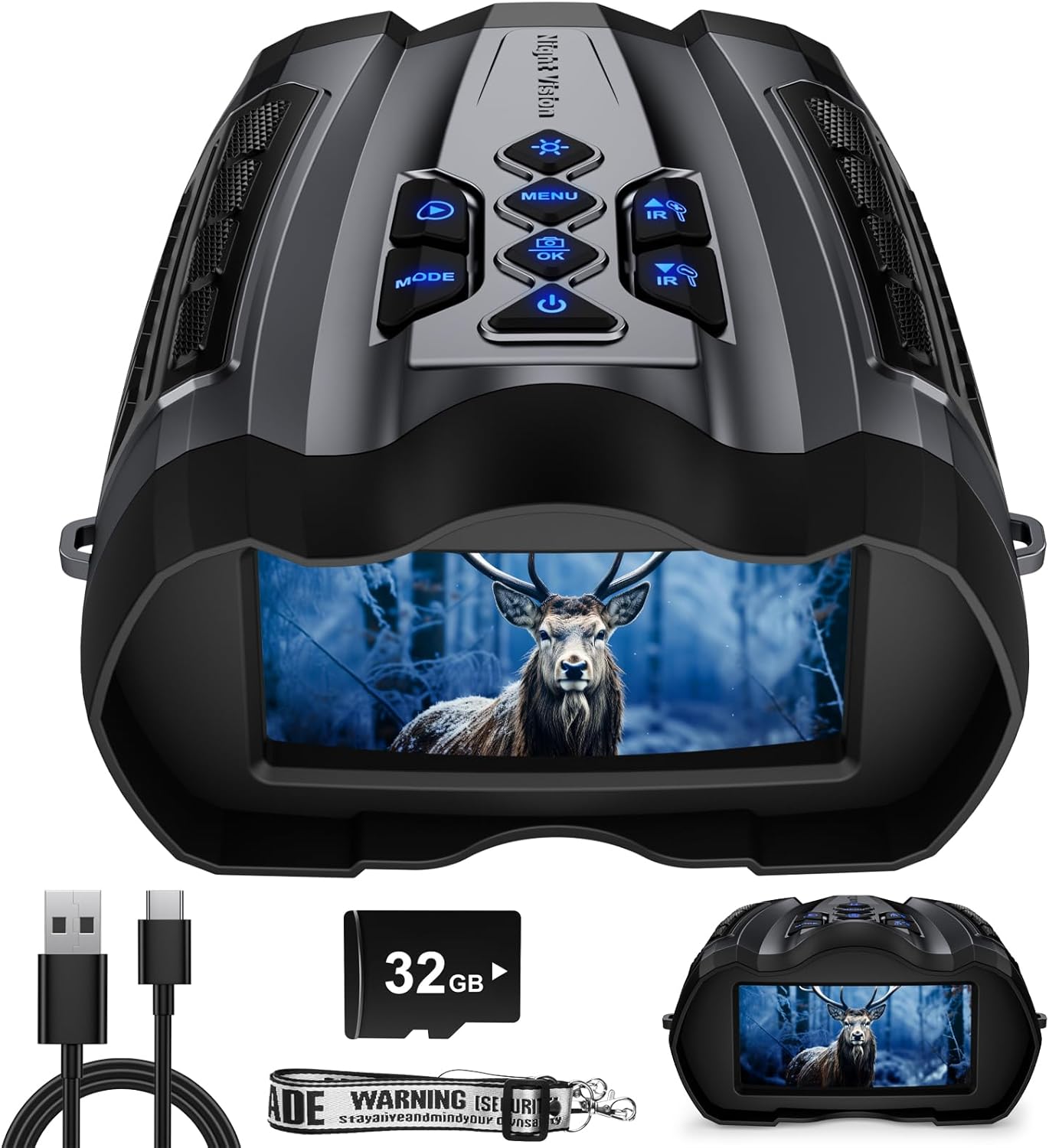 4K Night Vision Goggles with 10X Zoom for Outdoor Enthusiasts
