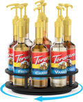 Large Rotating Coffee Syrup Organizer 9-Bottle Countertop Rack