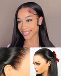 13x6 Glueless Lace Wig Human Hair 20in 210% Density - Wear & Go