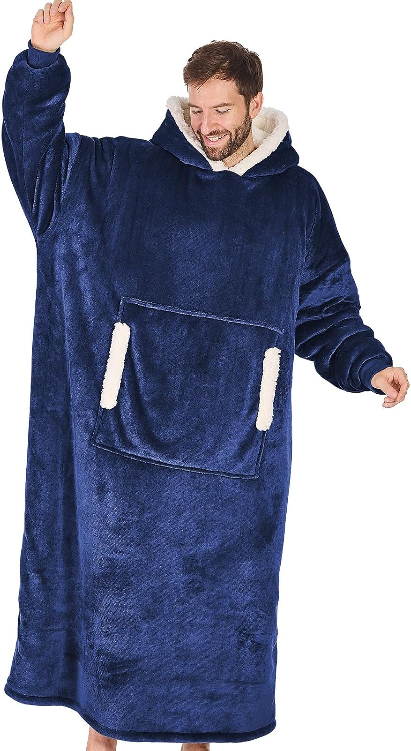 Oversized Wearable Blanket Hoodie for Cozy Winter Comfort