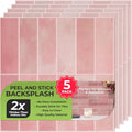 Peel and Stick Backsplash Subway Tiles 5 Pack - Thick 3D Wall Panels