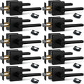Bed/Bath Door Lever Privacy Lock in Aged Matt Black - 10Pack